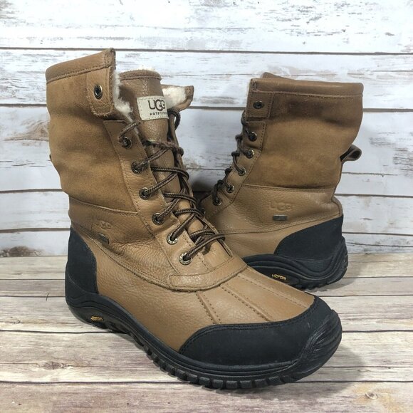 UGG Adirondack III Waterproof Insulated Womens Size 9-9.5 Tall Sheepskin Beige - Picture 2 of 12